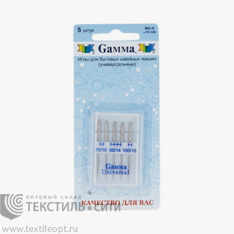 Иглы для БШМ Gamma универсальные №70-100 (уп.5 шт)