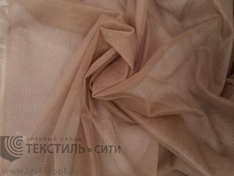 оконная ткань Сетка темно бежевая