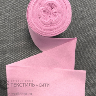 Лента трикотажная (рибана) Ш-60 мм цв.св.розовый